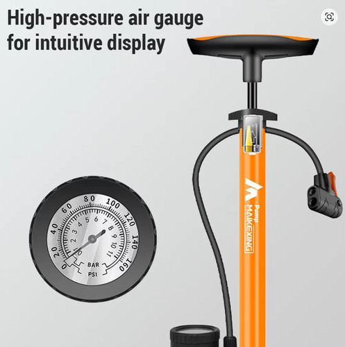 Bike floor pump with - pump,